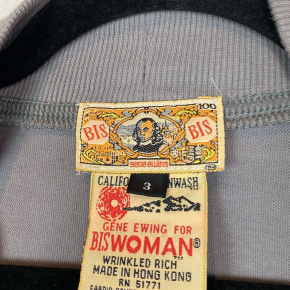 Gene ewing bis Vintage Grey embroidered floral open front cardigan - Picture 6 of 7